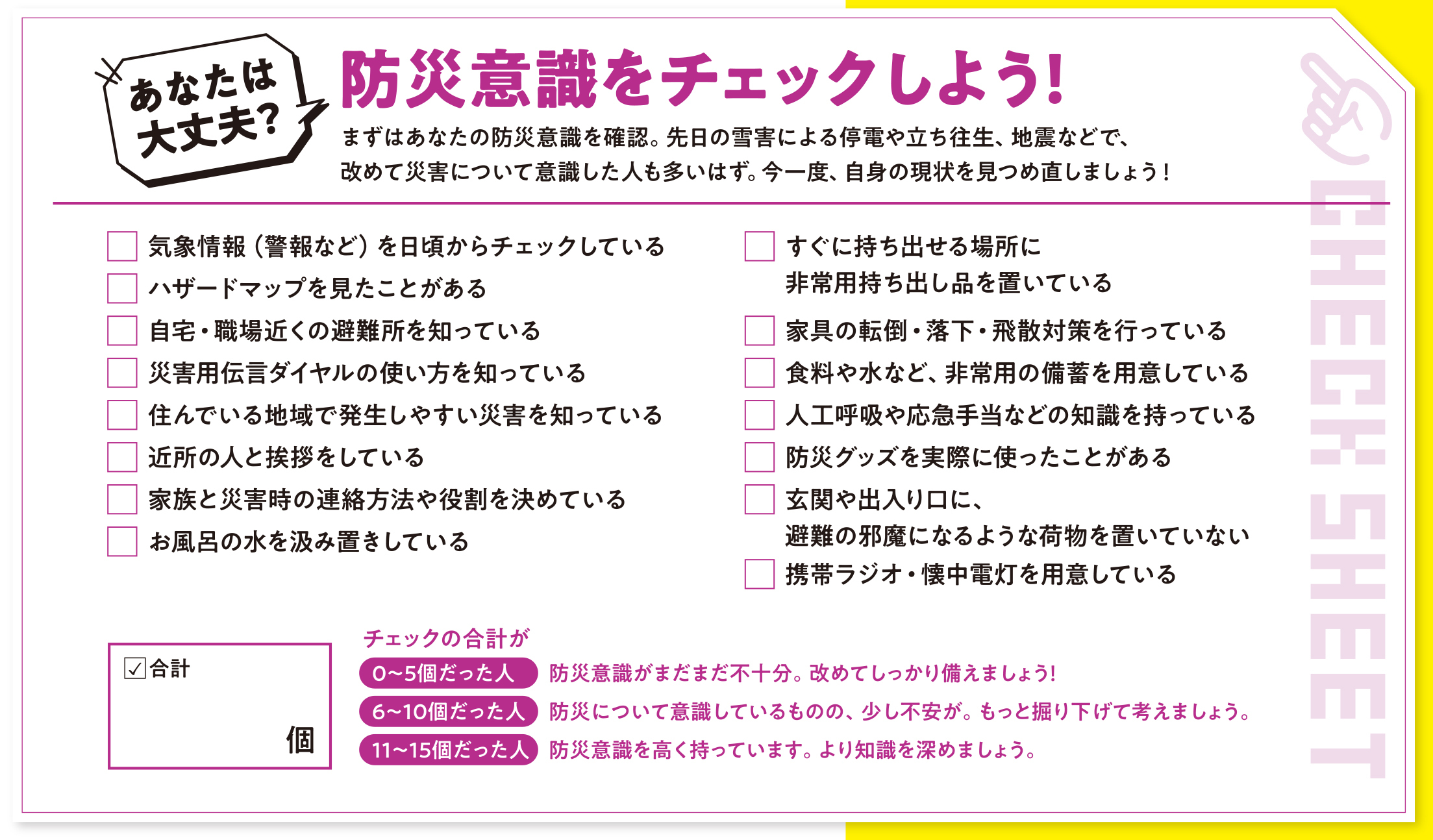 防災意識を高めよう 防災のススメ 拡大版をチェック Webあきたタウン情報