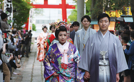 〈能代市〉能代鎮守日吉神社 中の申祭宵祭 嫁見まつり▷良縁感謝と縁結び祈願を込めて