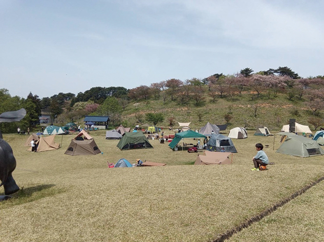 日本国花苑キャンプ場▷広々としたキャンプ場でアウトドアを