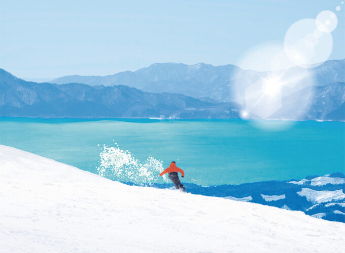 たざわ湖スキー場▷田沢湖を望む絶好のロケーション
