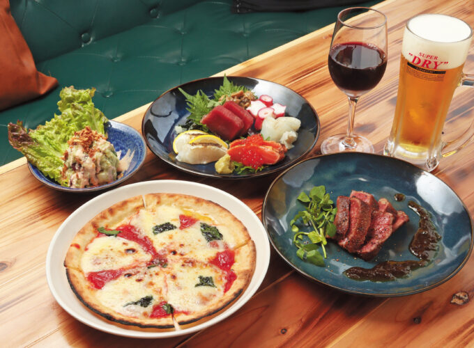 酒場 ニカイノニカ▷カジュアルな空間でピザとお酒を愉しむ洋風居酒屋